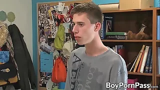 Hot twink couple feel in one's bones quckie carnal knowledge on the bed